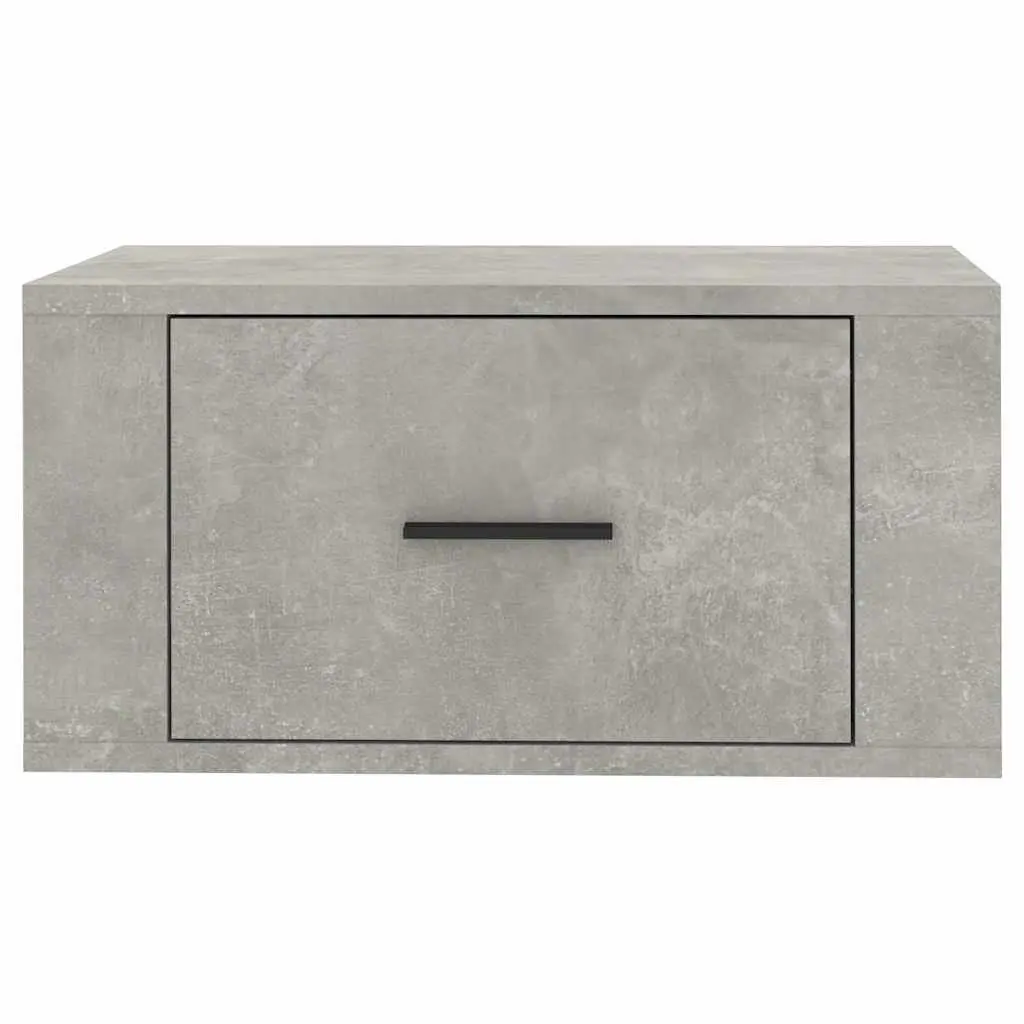 Wall-Mounted Bedside Cabinets Floating Storage Units Grey 50x36x25 cm Pair