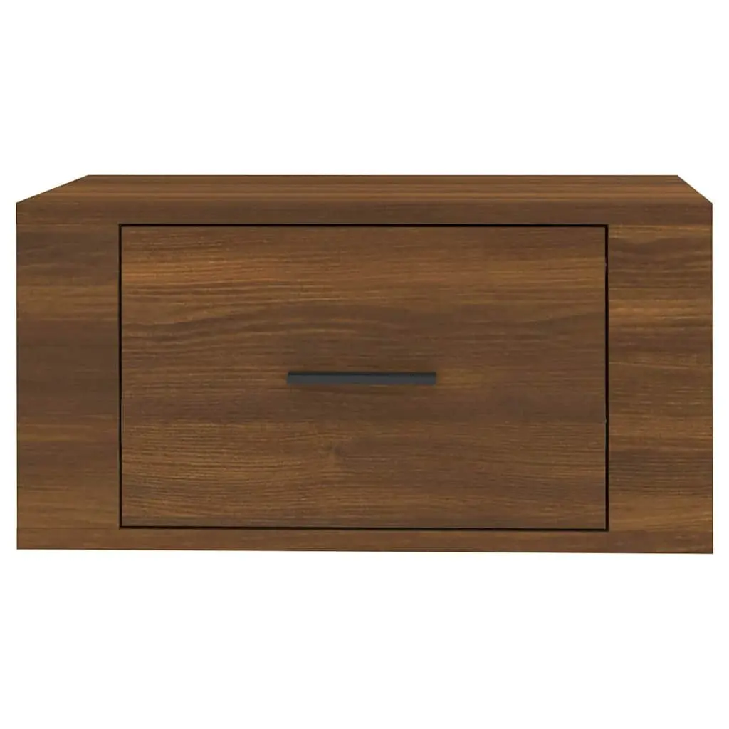 Wall-mounted Bedside Cabinets 2 pcs Brown Oak Floating Storage 50x36x25 cm