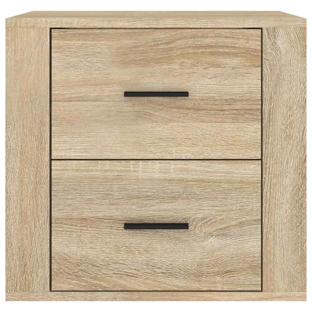 Wall-mounted Bedside Cabinet Brown Storage Floating Bedroom Organiser 50x36x47cm
