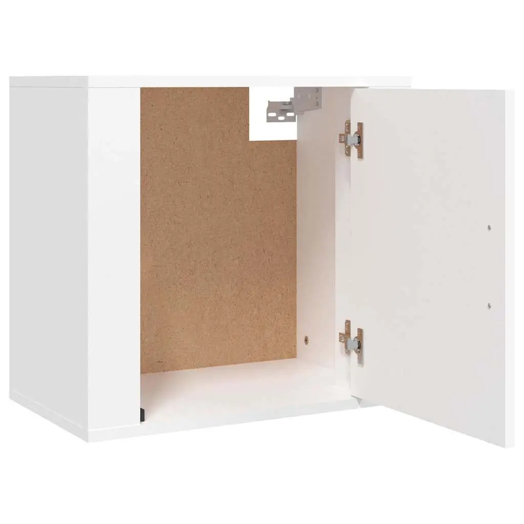 Wall-mounted Bedside Cabinet White Floating Bedside Table 50W x 30D x 47H cm