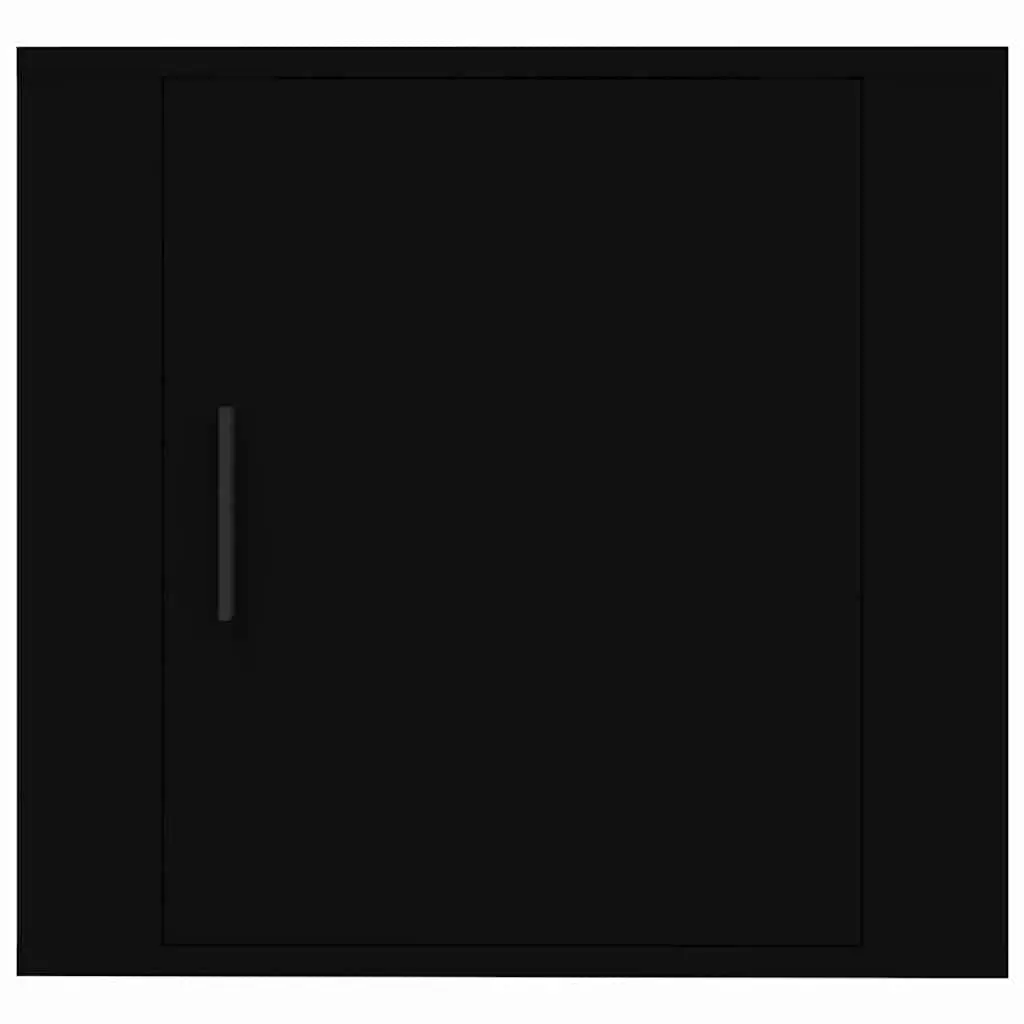 Wall-mounted Bedside Cabinet 2 pcs Black Floating Storage Organiser Bedroom