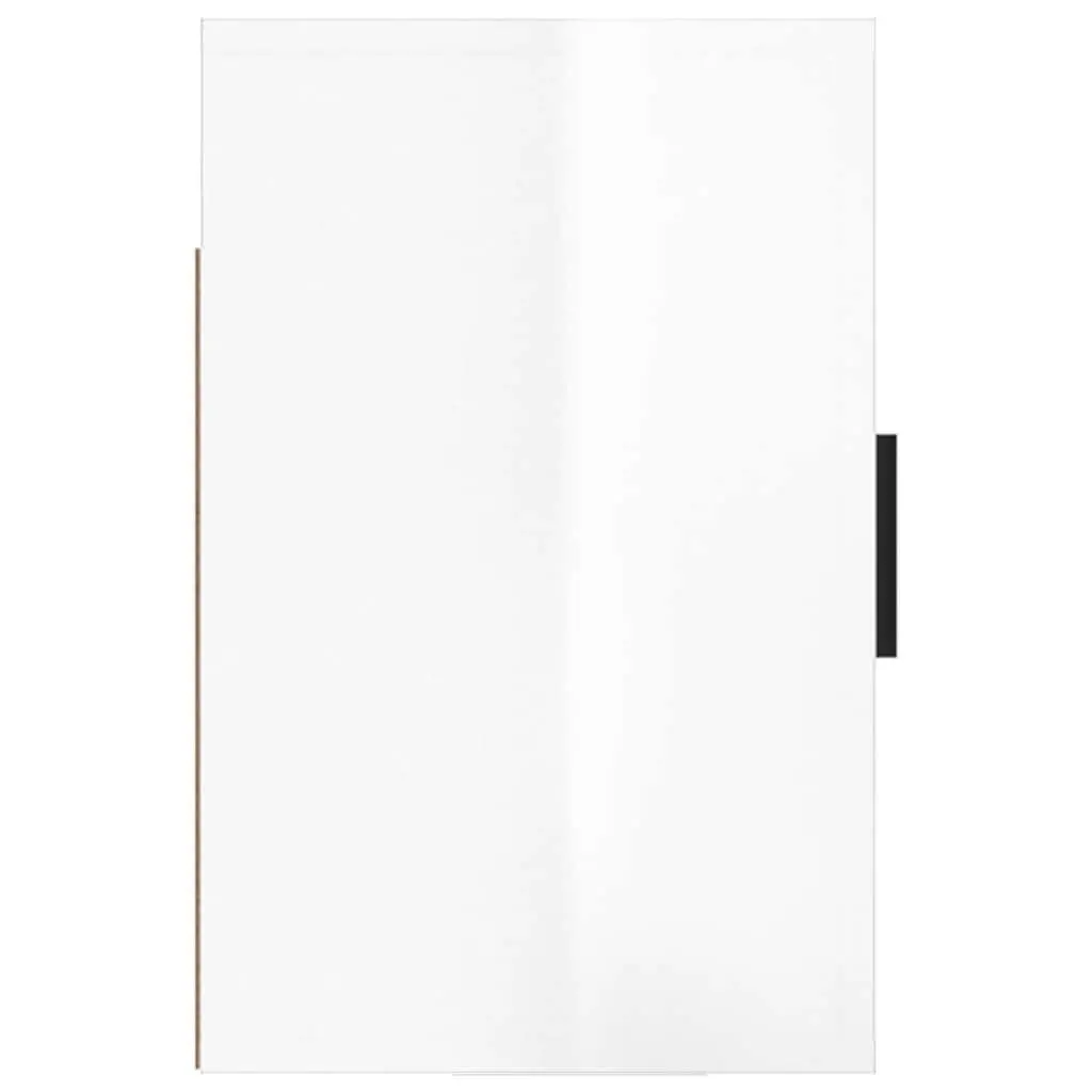 White High Gloss Wall-Mounted Bedside Cabinet