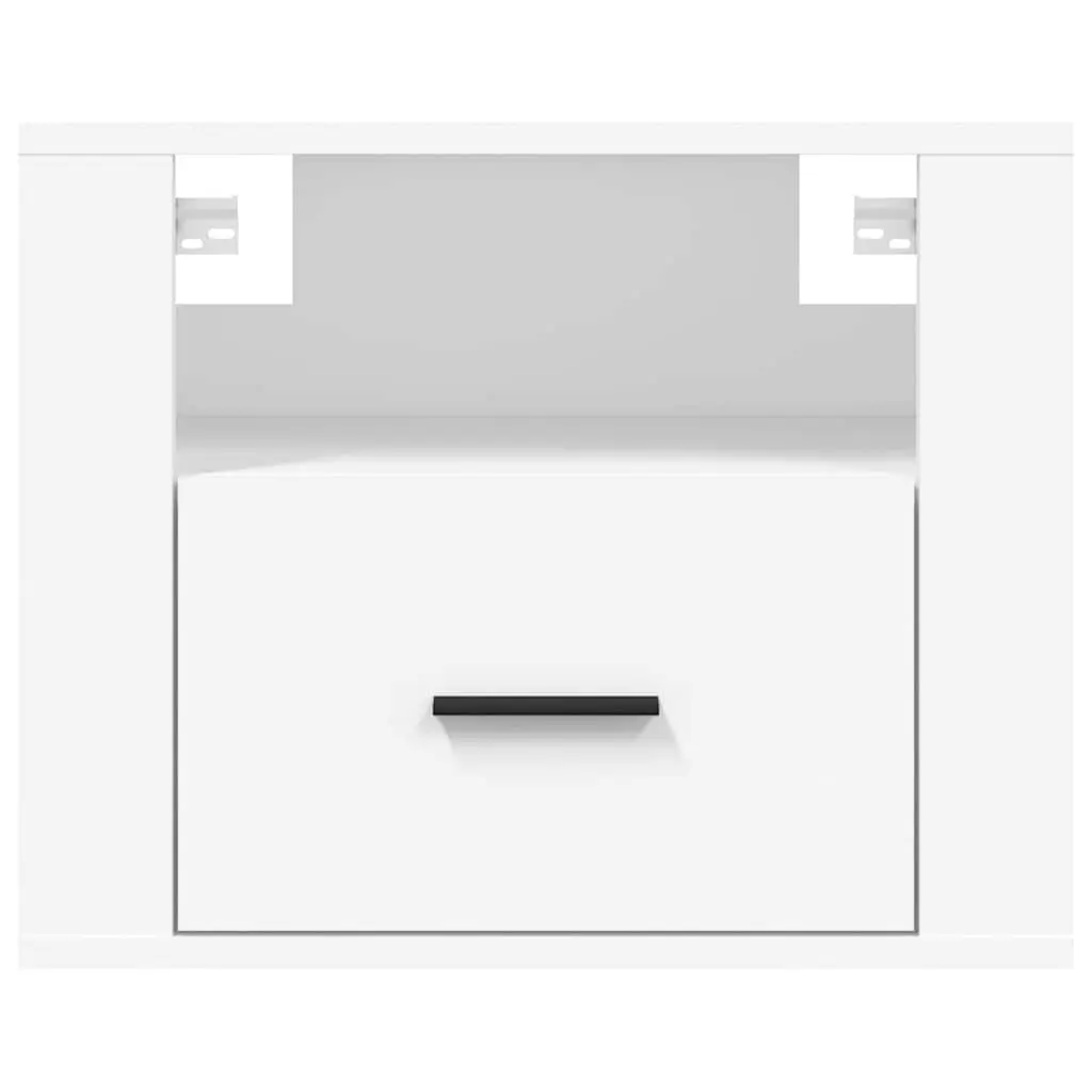Wall-mounted Bedside Cabinet White Floating Bedside Table 50 x 36 x 40 cm
