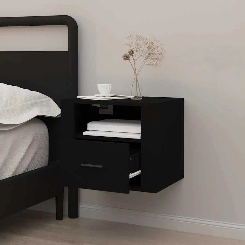 Wall-Mounted Black Cabinet