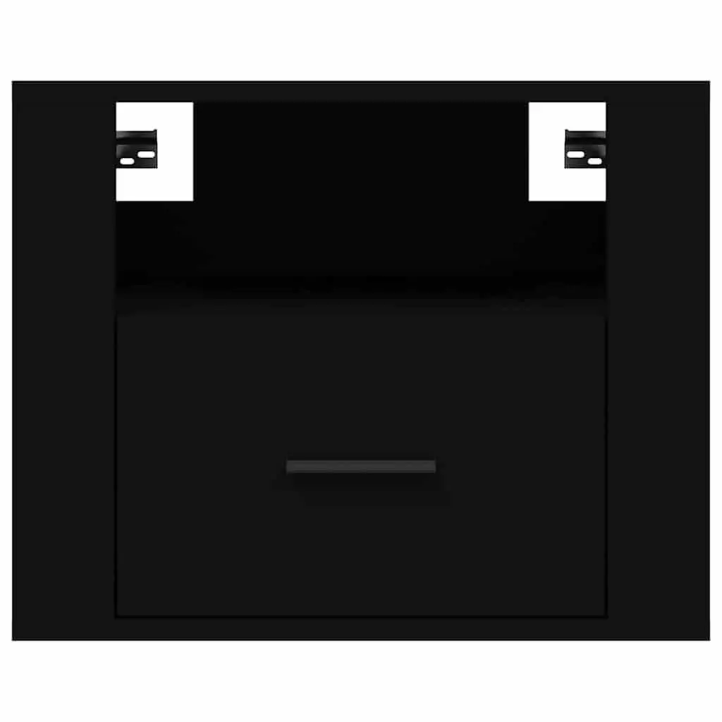 Wall-Mounted Black Cabinet