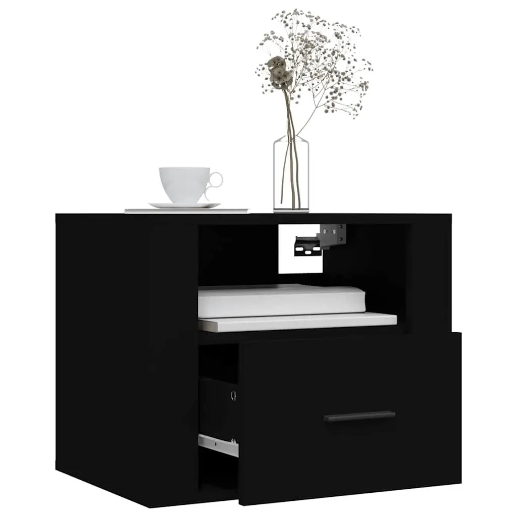 Wall-Mounted Black Cabinet