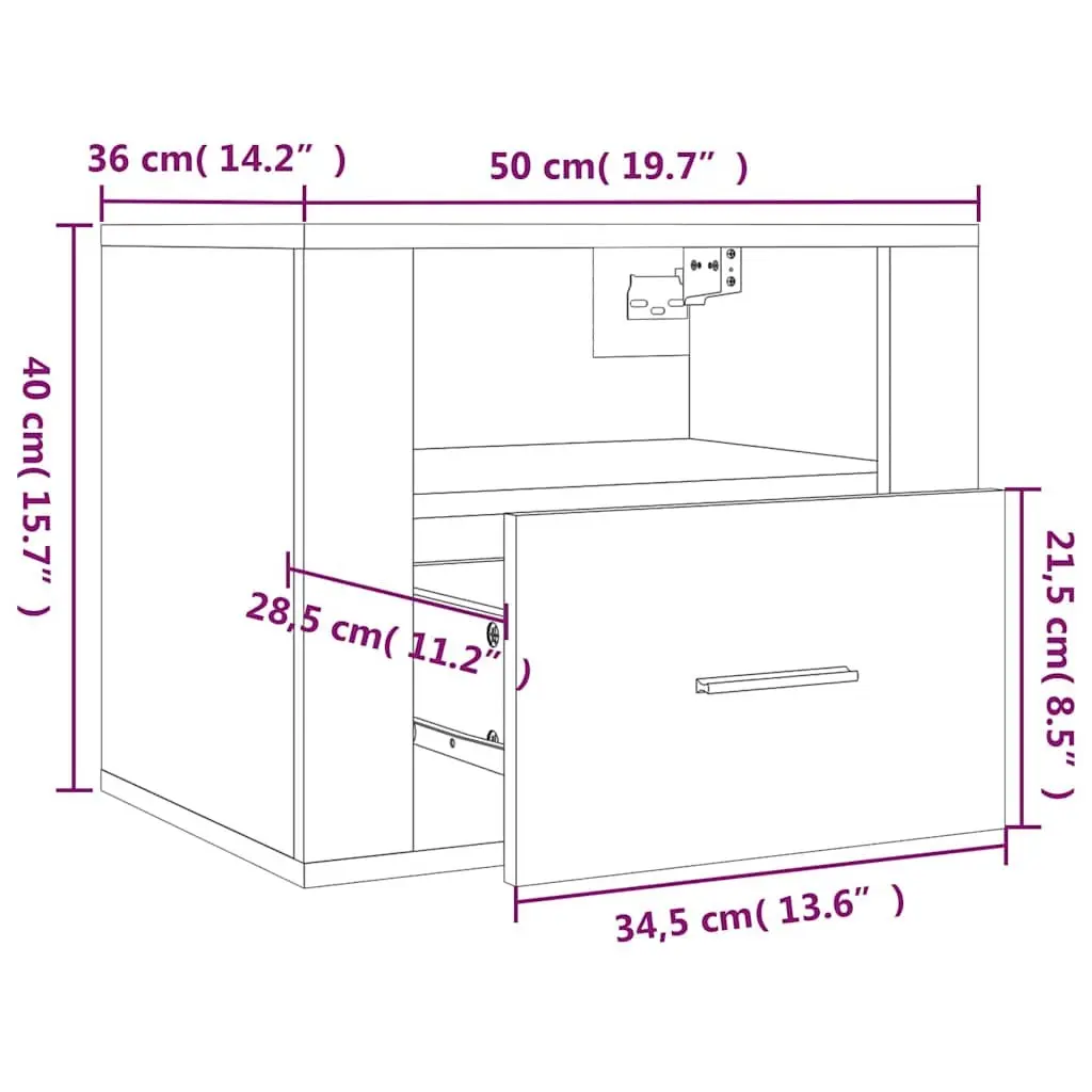 Wall-Mounted Black Cabinet