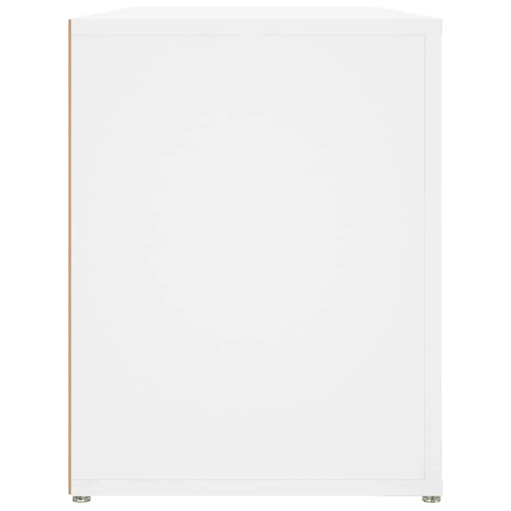 Shoe Rack White 100x35x45 cm Storage Cabinet 2 Compartments Organised Wardrobe