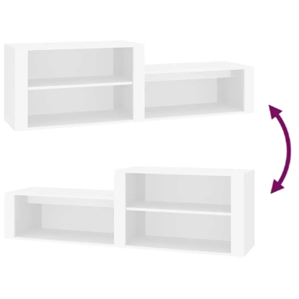 Shoe Cabinet White 150x35x45 cm Storage Organiser Engineered Wood Hall Entryway