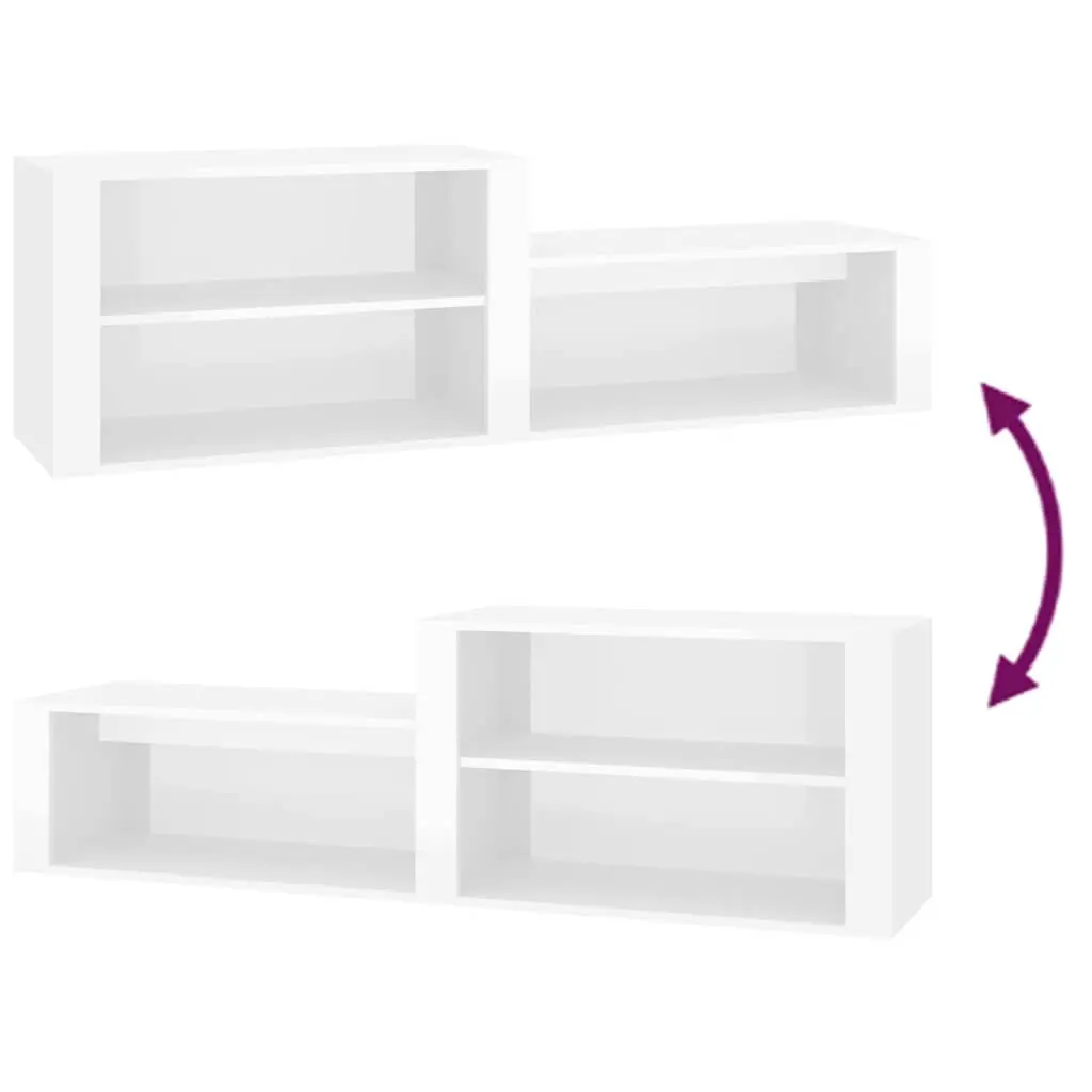 Shoe Cabinet Storage Organiser White Engineered Wood Multiple Compartments