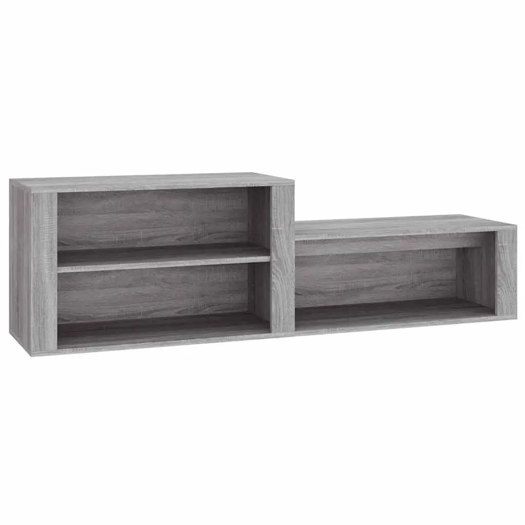 Shoe Cabinet Grey Engineered Wood Storage Rack Organiser Hallway Furniture