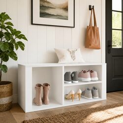 Dimensions & Details of White Storage Shoe Cabinet
