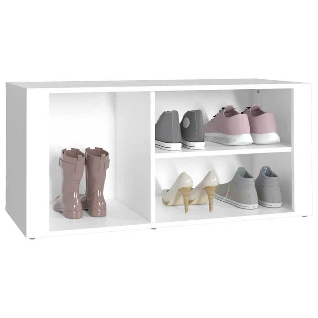 Shoe Cabinet White Storage Organiser for Hallway 100W x 35D x 45H cm