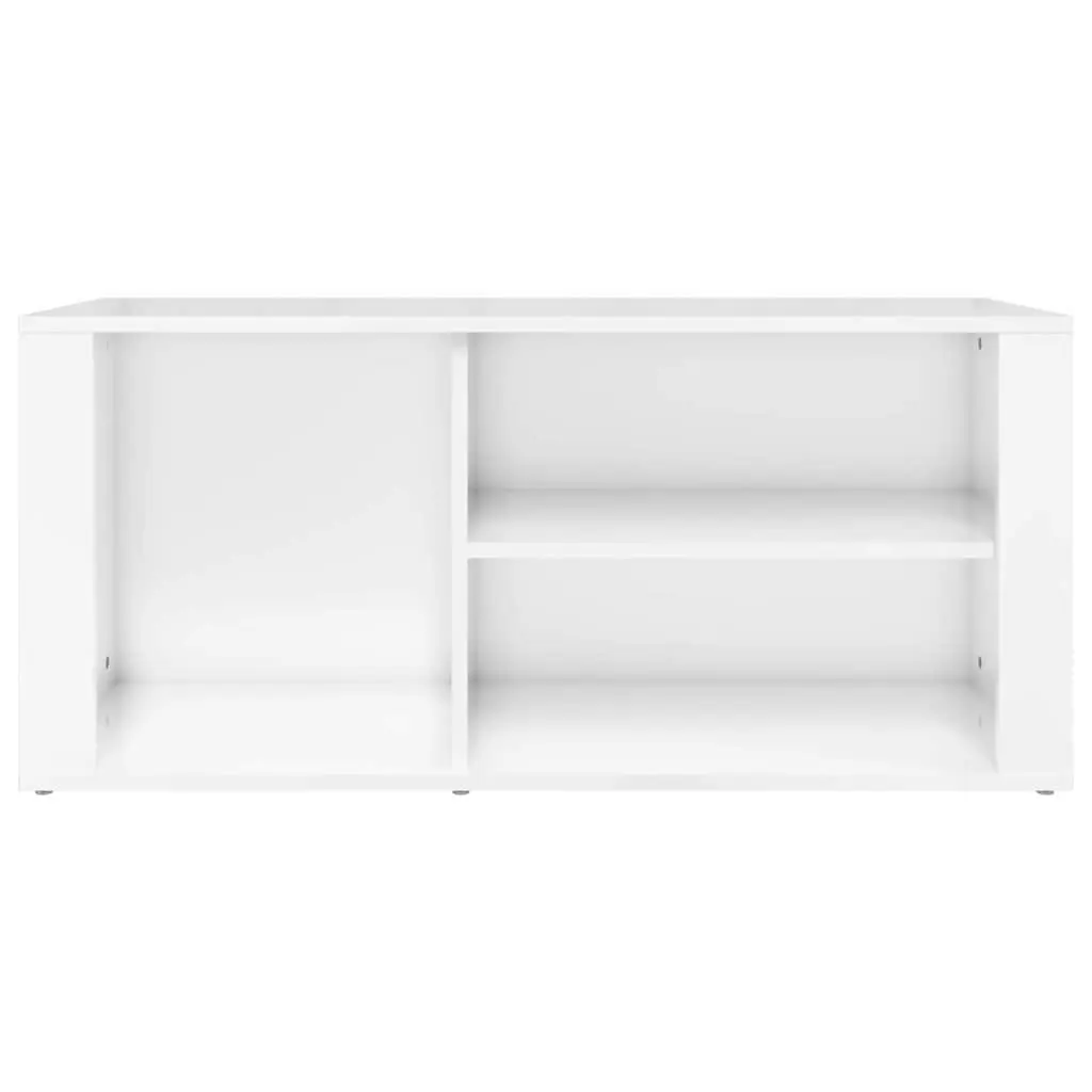 Shoe Cabinet White High Gloss Storage Organiser Hall 100 x 35 x 45 cm