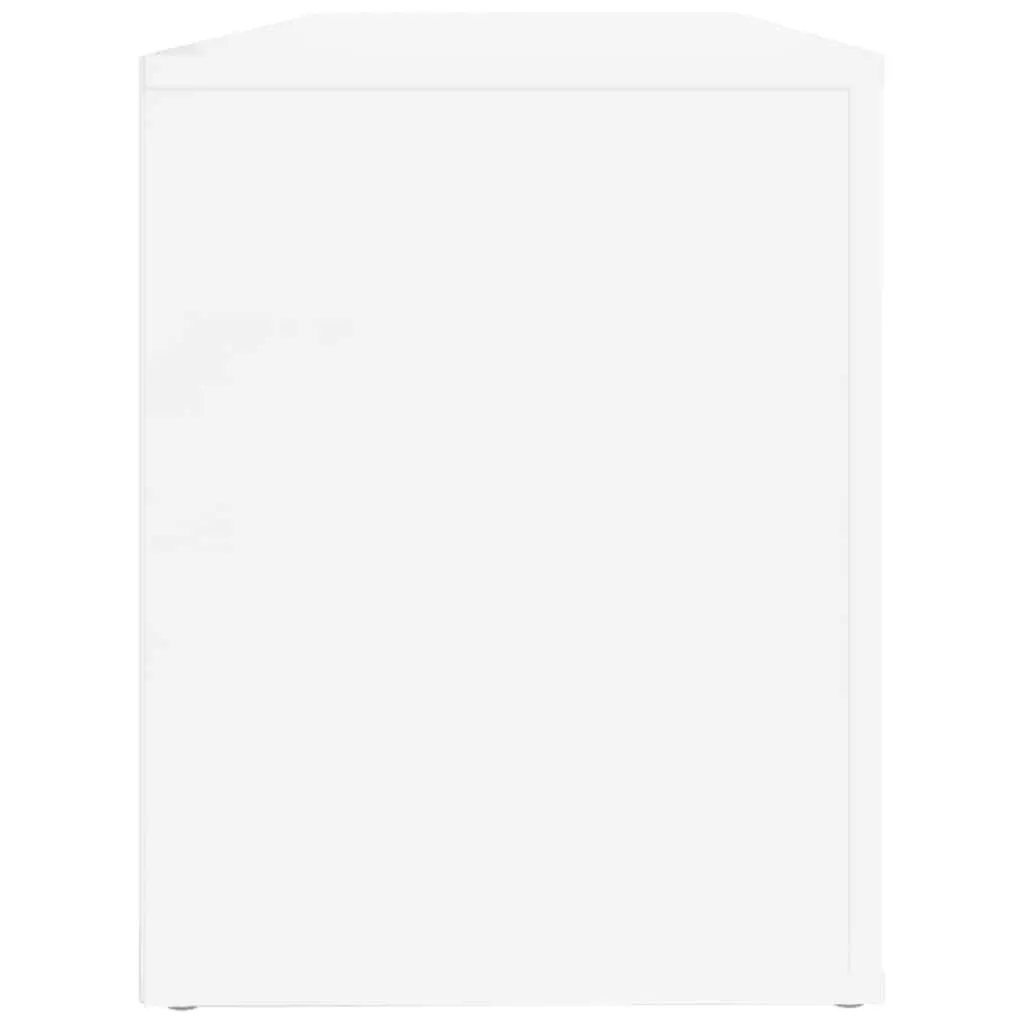 Shoe Cabinet White High Gloss Storage Organiser Hall 100 x 35 x 45 cm