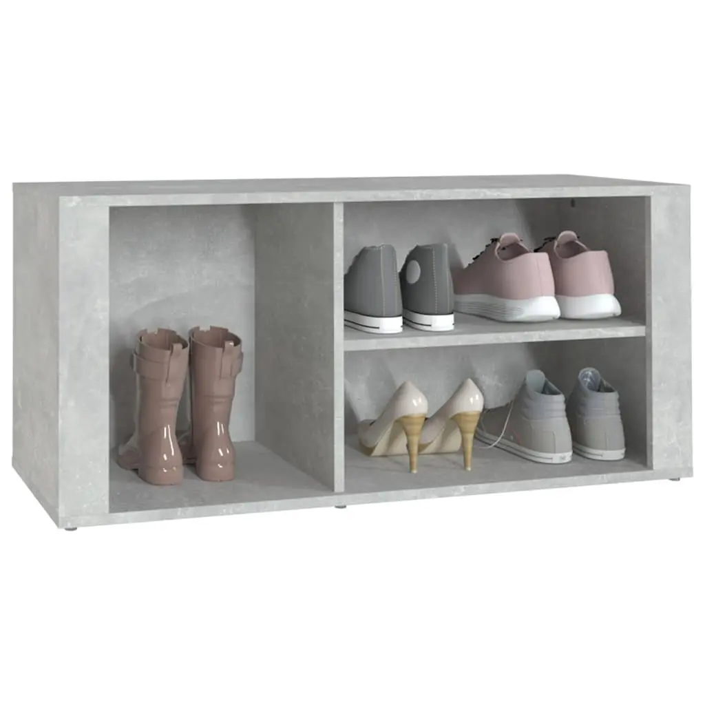 Grey Shoe Cabinet Storage Organiser Engineered Wood Hall Wardrobe Rack