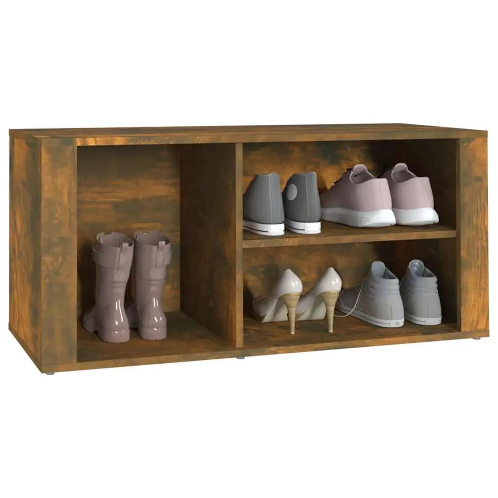 Shoe Cabinet Storage Organiser for Hall Entryway Brown Engineered Wood 100 x 35 x 45 cm