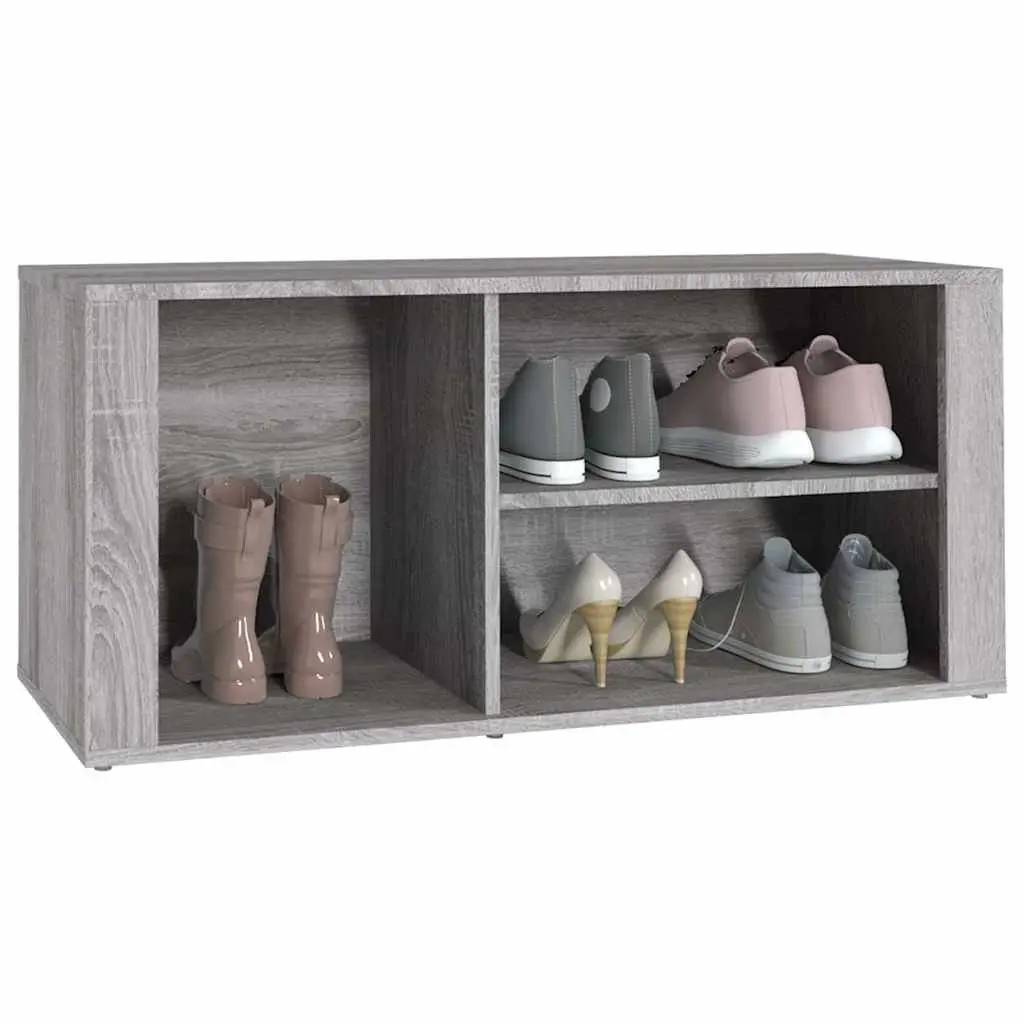 Shoe Cabinet Grey Sonoma 100x35x45 cm Storage Organiser Engineered Wood
