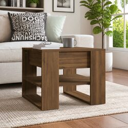 Coffee Table Dimensions: 55.5 x 55 x 45 cm, Brown