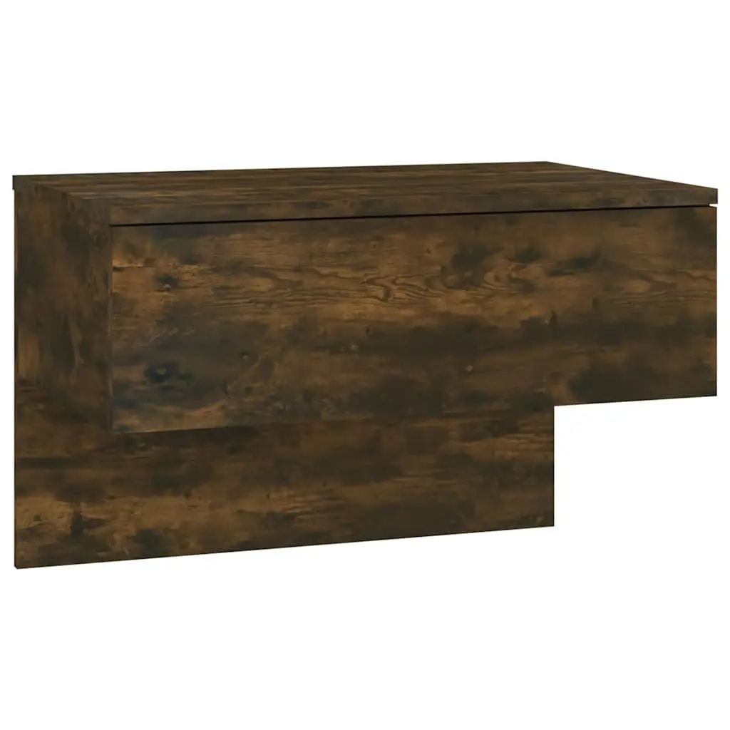 Wall-mounted Bedside Cabinets Set of 2 Floating Storage Shelves Brown