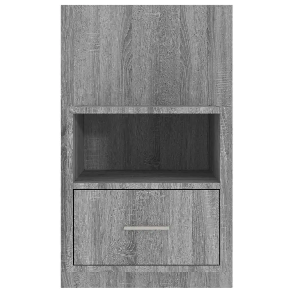Grey Wall-Mounted Bedside Cabinet