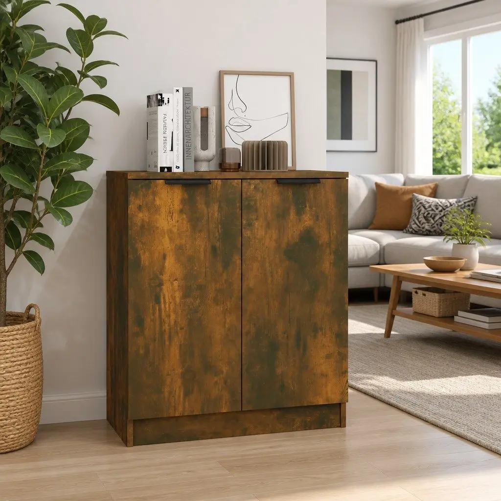Sideboard Brown Engineered Wood Cabinet Storage Furniture 60x30x70 cm Display