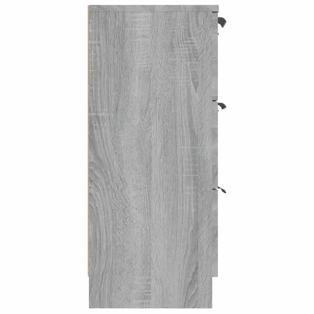 Sideboard Storage Cabinet for Lounge Dining Room Grey 60x30x70cm Engineered Wood 3 Drawers