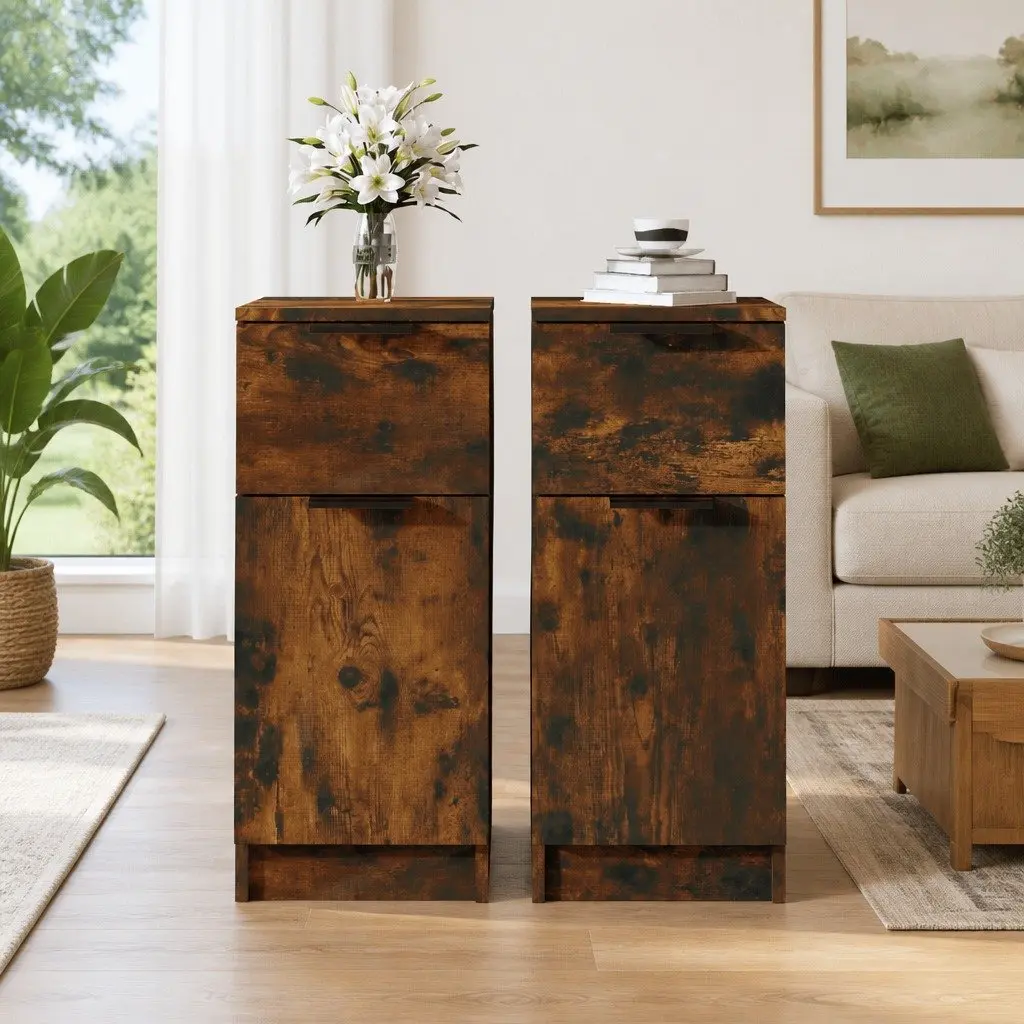 Brown Engineered Wood Sideboard Cabinet