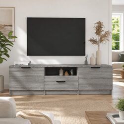 Grey Sonoma TV Cabinet Dimensions 140x35x40 cm with Drawer