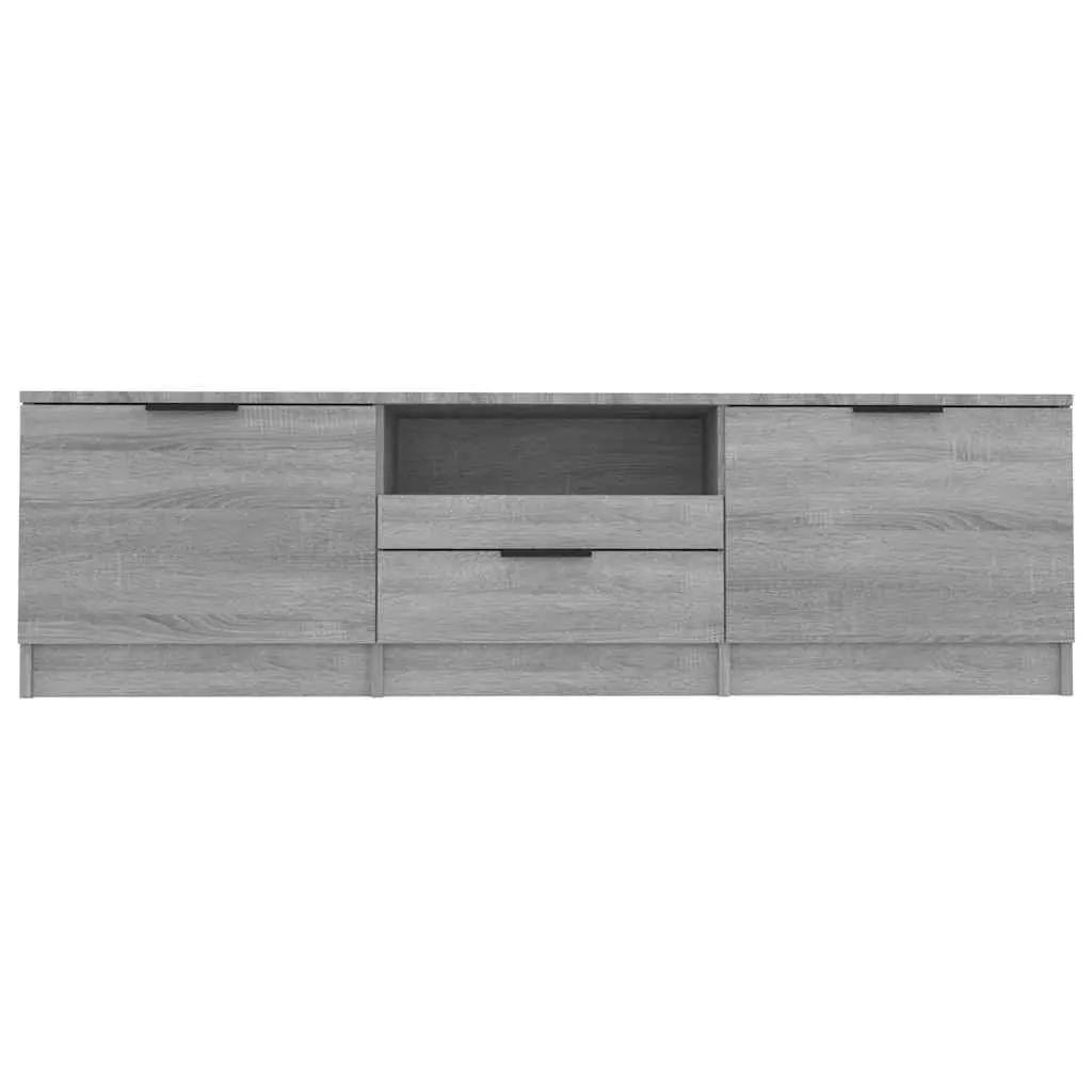 TV Cabinet Grey Sonoma 140x35x40 cm Storage Unit with Drawer Compartments