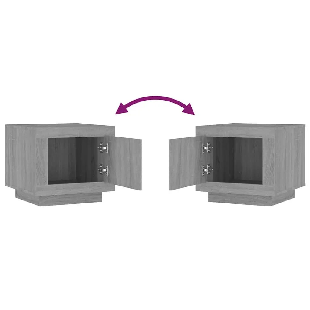 Coffee Table Grey Sonoma with Storage Door Accent Living Room Furniture