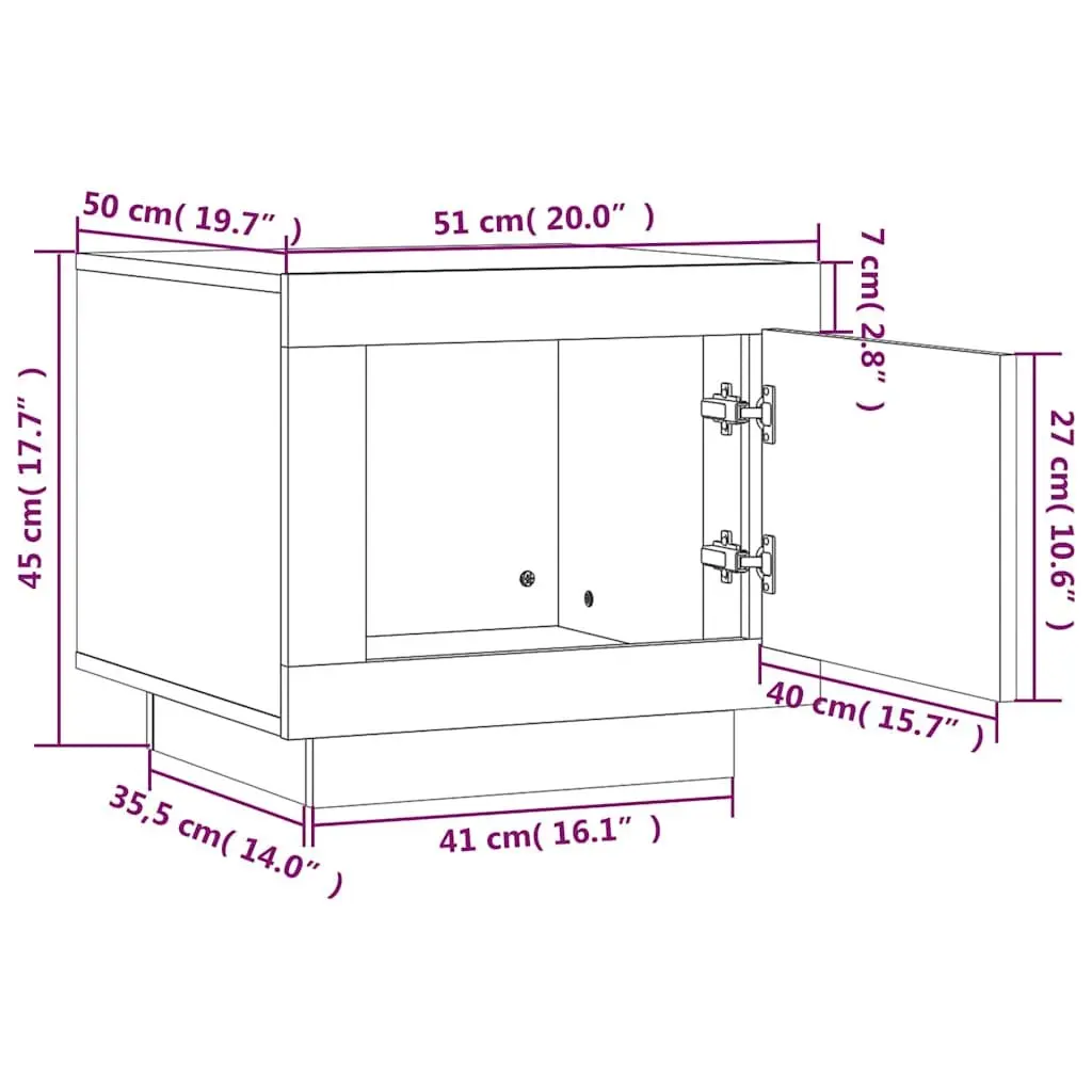 Coffee Table Grey Sonoma with Storage Door Accent Living Room Furniture