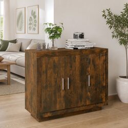 Sideboard Cabinet Specs: 92 x 35 x 75 cm in Brown Wood