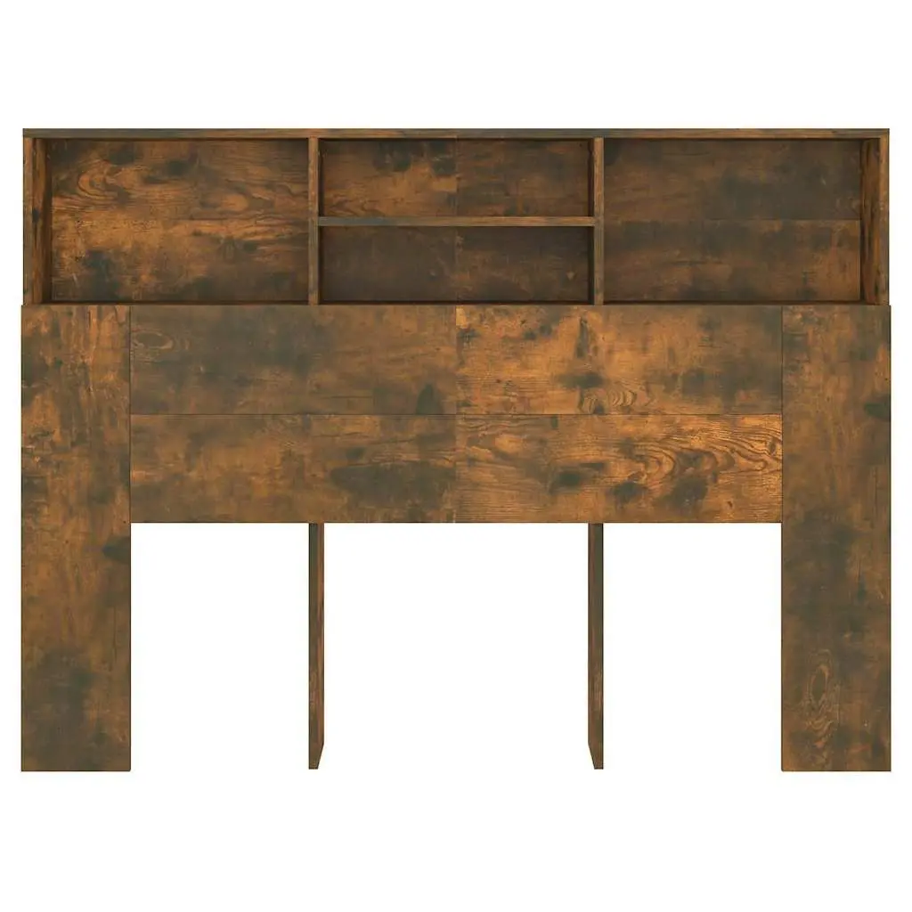 Headboard Cabinet with Storage Compartments Brown Engineered Wood Bedroom