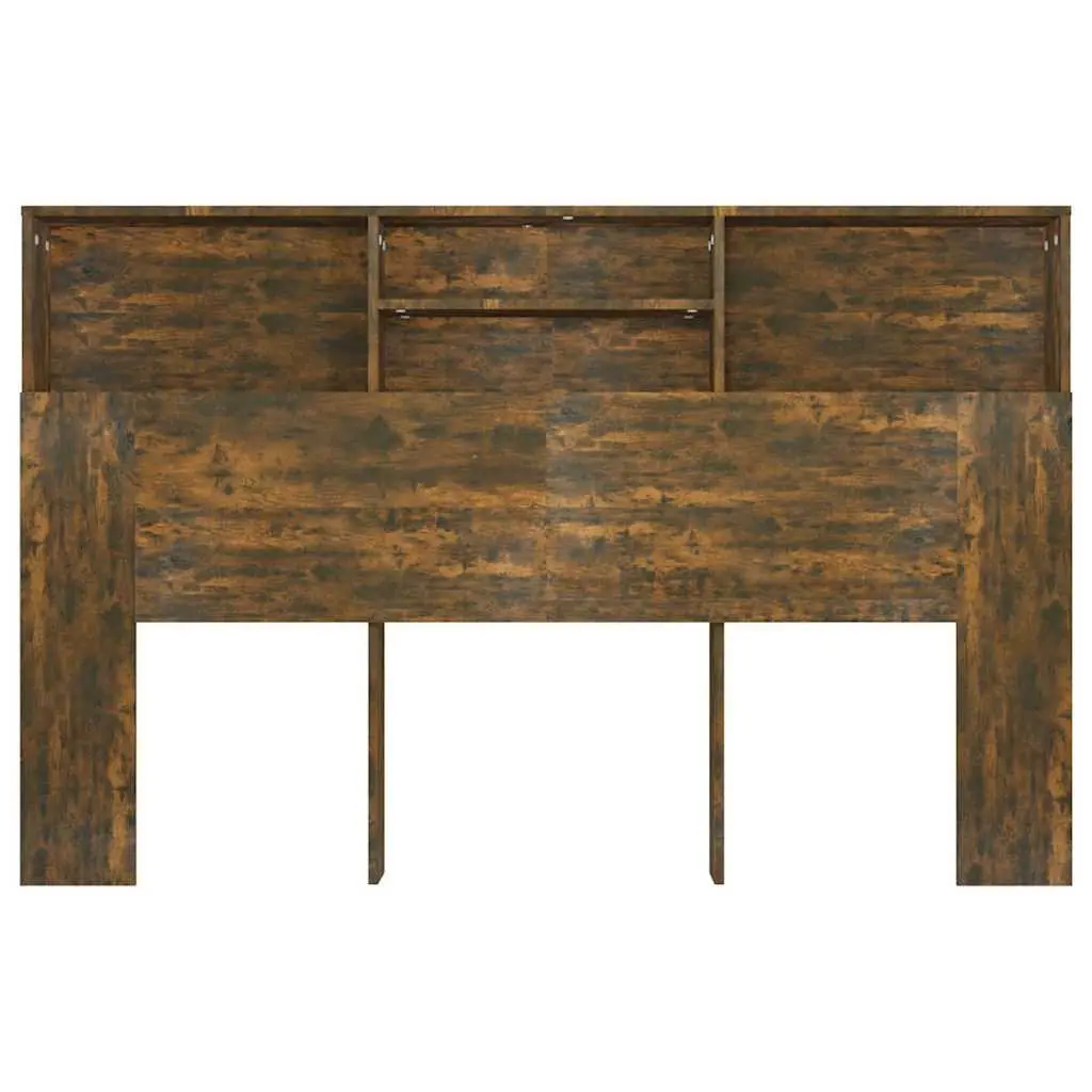 Wall-Mount Storage Headboard Cabinet Bedroom Organiser 160cm Brown Bookcase