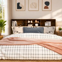 Specifications of the Brown Wall-Mounted Headboard Cabinet