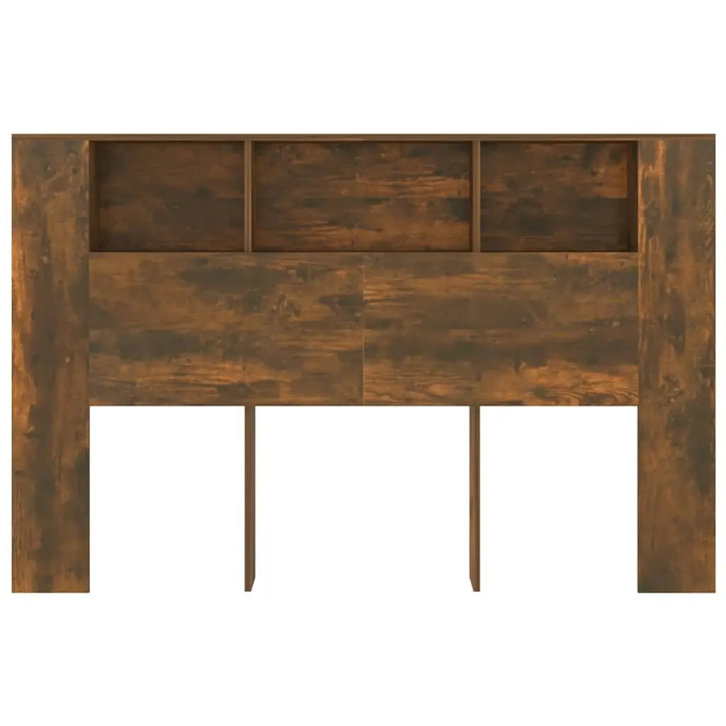 Headboard Cabinet Bedroom Storage Furniture Brown Smoked Oak 160cm