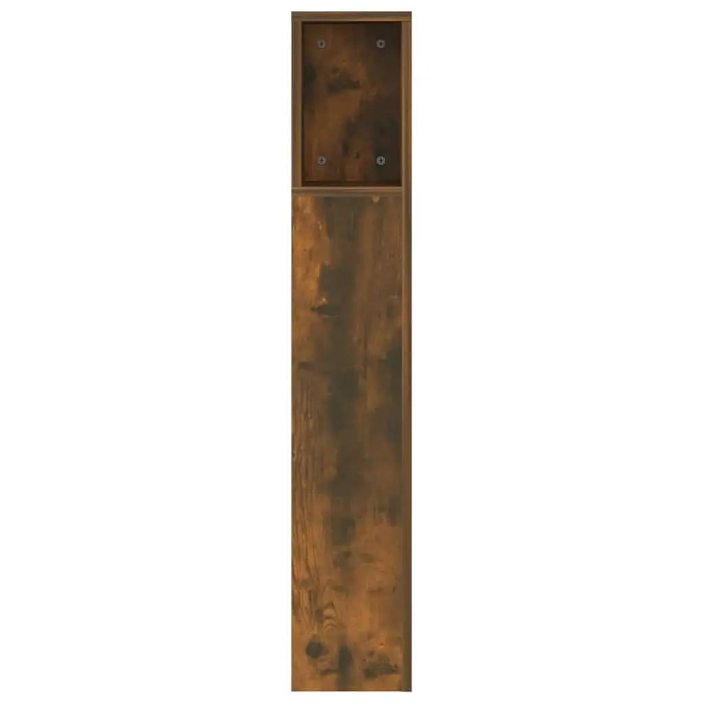 Headboard Cabinet Bedroom Storage Furniture Brown Smoked Oak 160cm