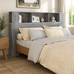 Specifications of Headboard Cabinet with Grey Finish