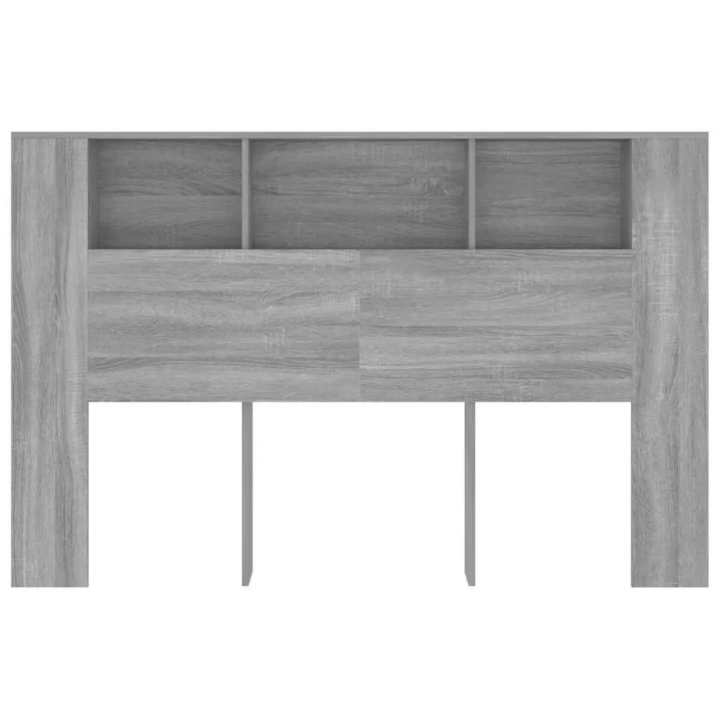 Headboard Cabinet with Grey Finish