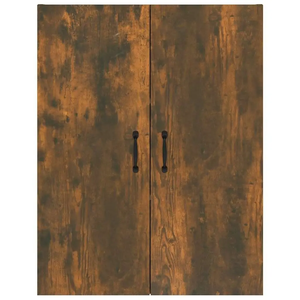 Hanging Storage Cabinet 2 Door Wall Mounted Engineered Wood Brown 69.5x34x90cm