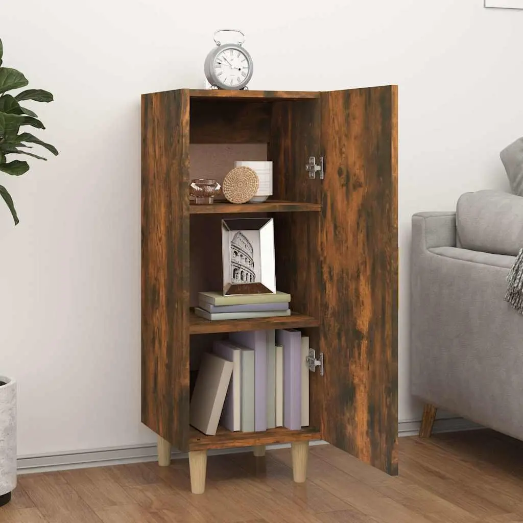 Brown Sideboard Cabinet with Storage Compartments Living Room Furniture