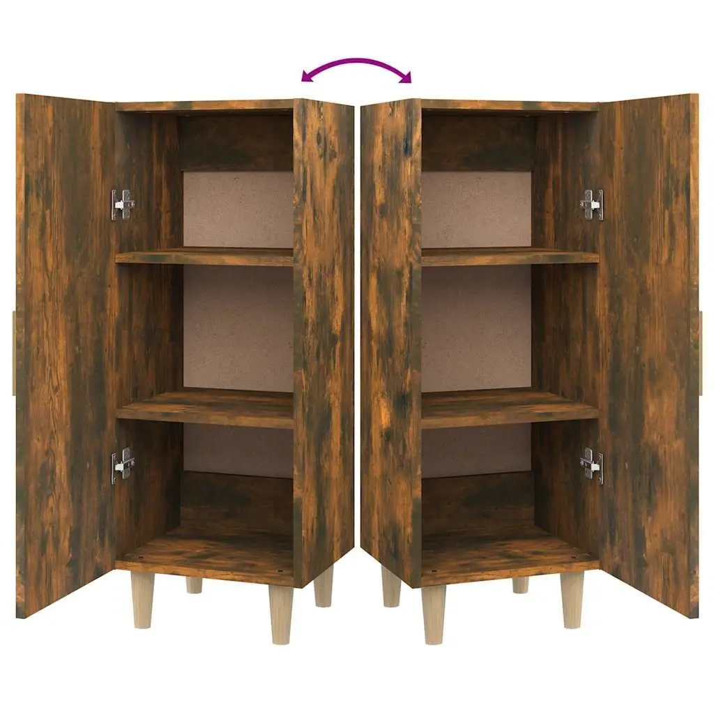 Brown Sideboard Cabinet with Storage Compartments Living Room Furniture
