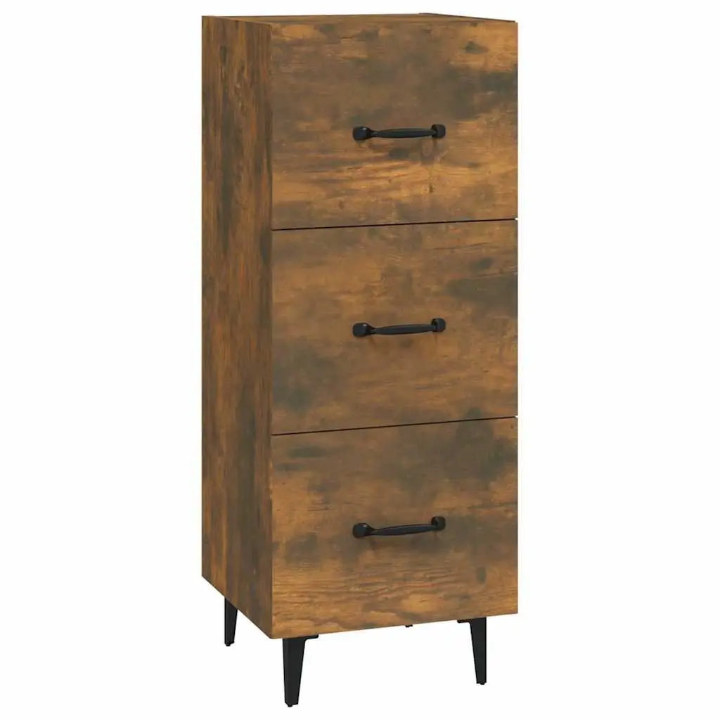 Brown Engineered Wood Sideboard with Storage Drawers
