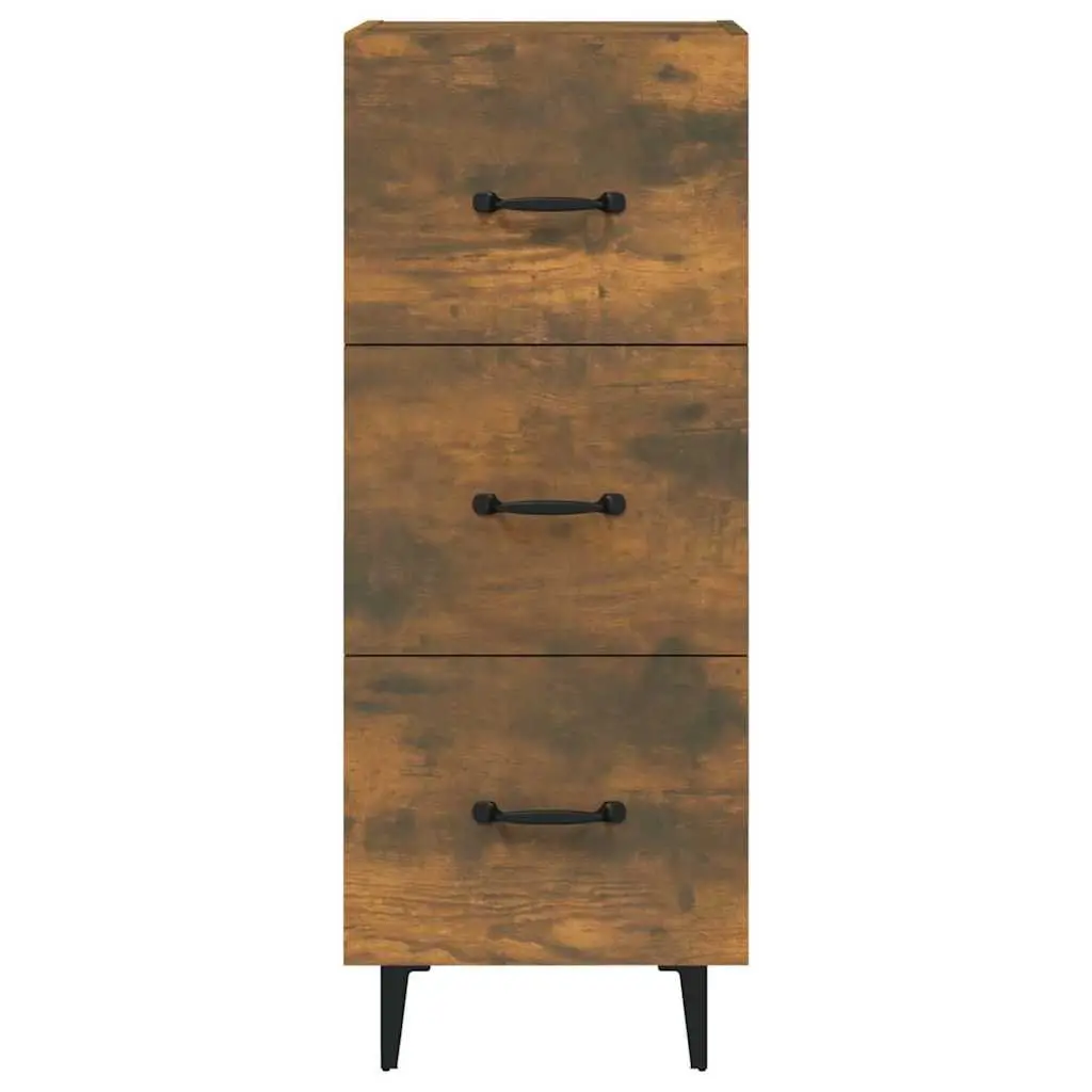 Brown Engineered Wood Sideboard with Storage Drawers