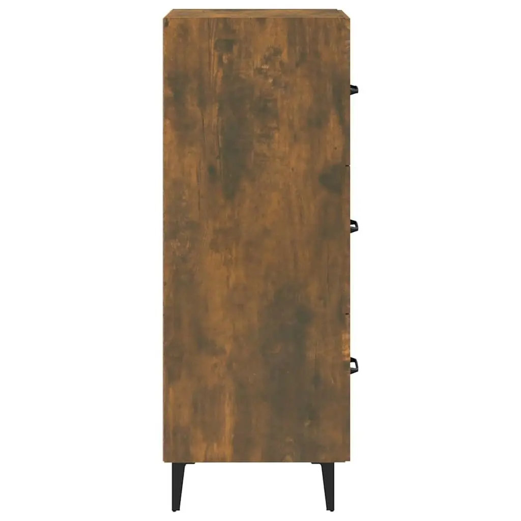 Brown Engineered Wood Sideboard with Storage Drawers