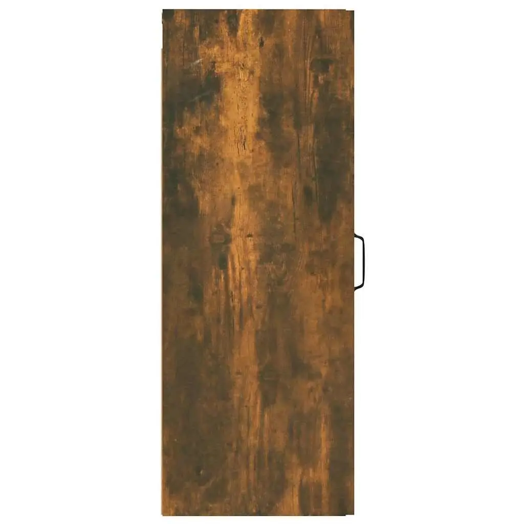 Hanging Wall Cabinet Storage Organizer Living Room Bedroom Brown Engineered Wood 34.5x34x90 cm