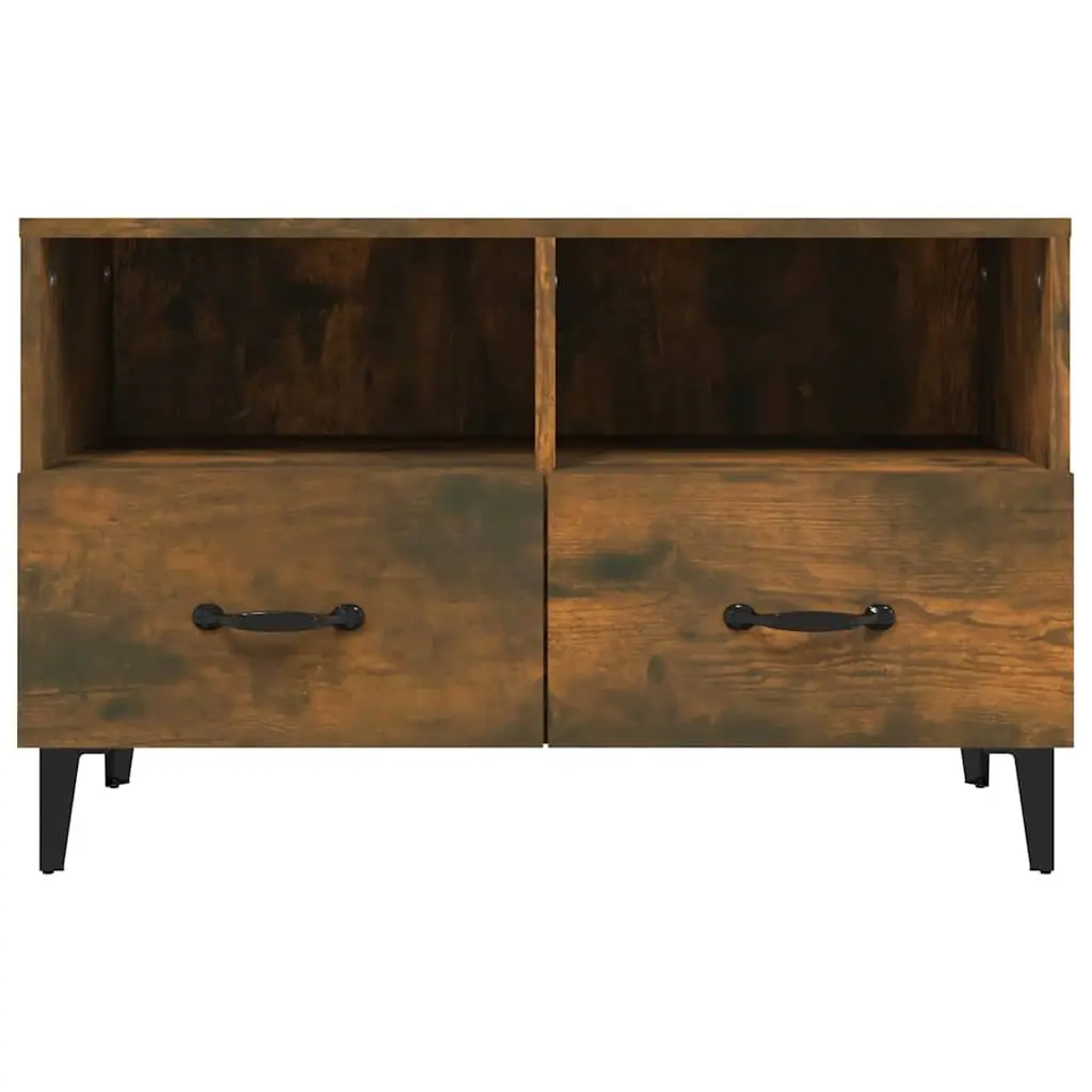 TV Cabinet Media Unit Storage Drawers Brown Living Room 80 x 36 x 50 cm