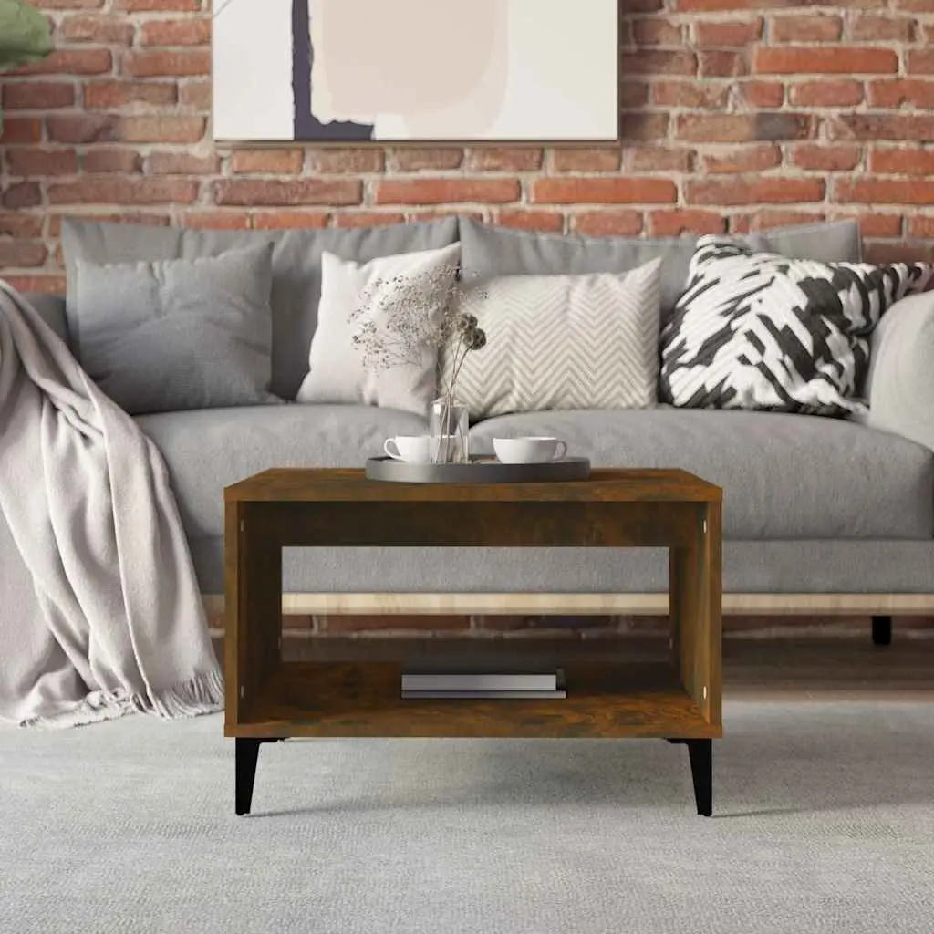 Coffee Table with Storage Compartment Brown Engineered Wood Living Room