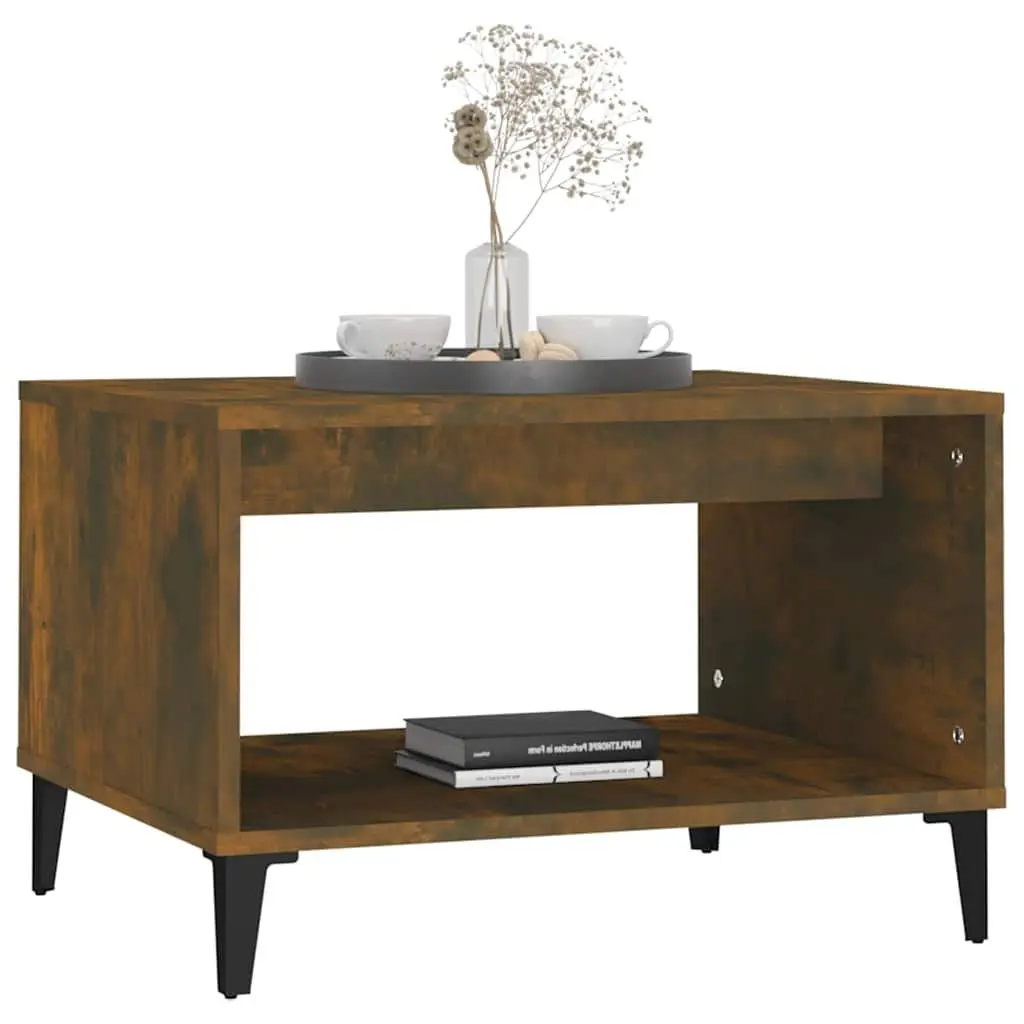 Coffee Table with Storage Compartment Brown Engineered Wood Living Room